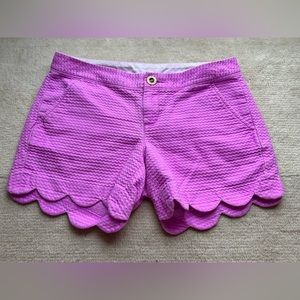 Lilly pulitzer purple scallop buttercup shorts size 0